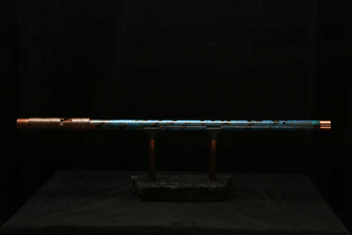 Low C Copper Flute #0137 in Dark Ice Spiral