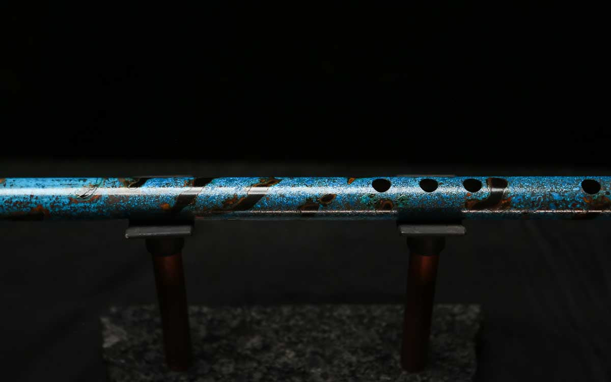 Low C Copper Flute #0137 in Dark Ice Spiral