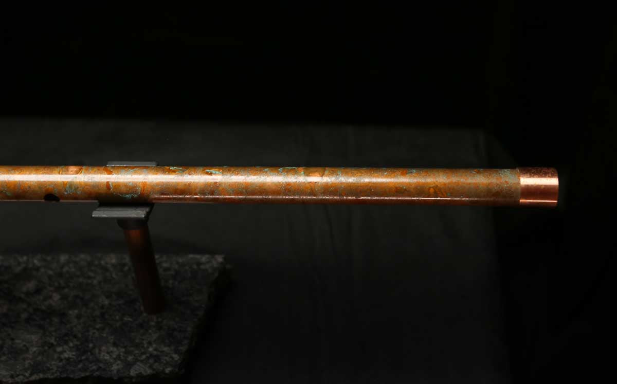 Low C Copper Flute #0132 in Copper Desert w/Spattered Copper Endpiece