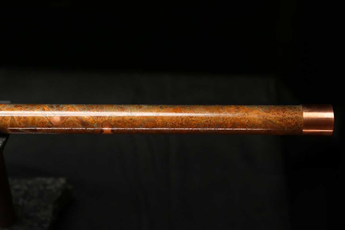 Low C Copper Flute #0132 in Copper Desert w/Spattered Copper Endpiece