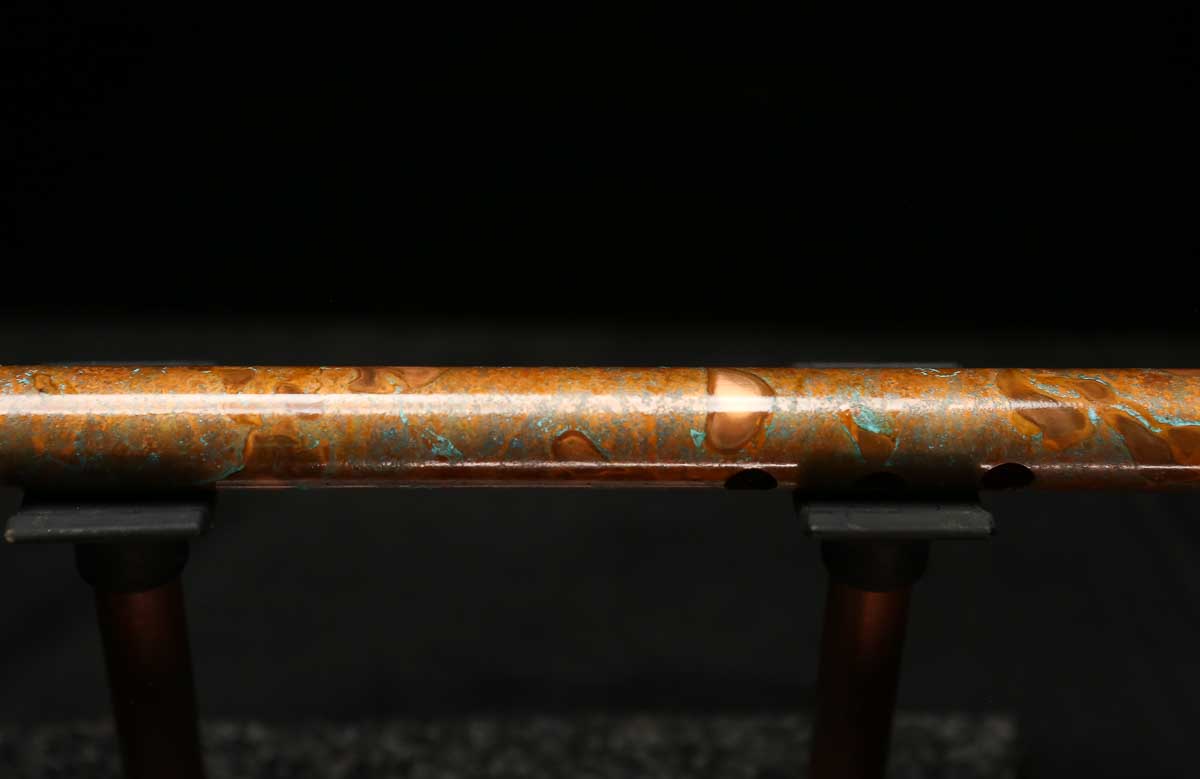 Low C Copper Flute #0132 in Copper Desert w/Spattered Copper Endpiece