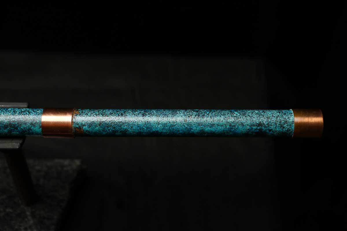 Low C Copper Flute #0140 in Royal Ocean w/Copper Mid-piece