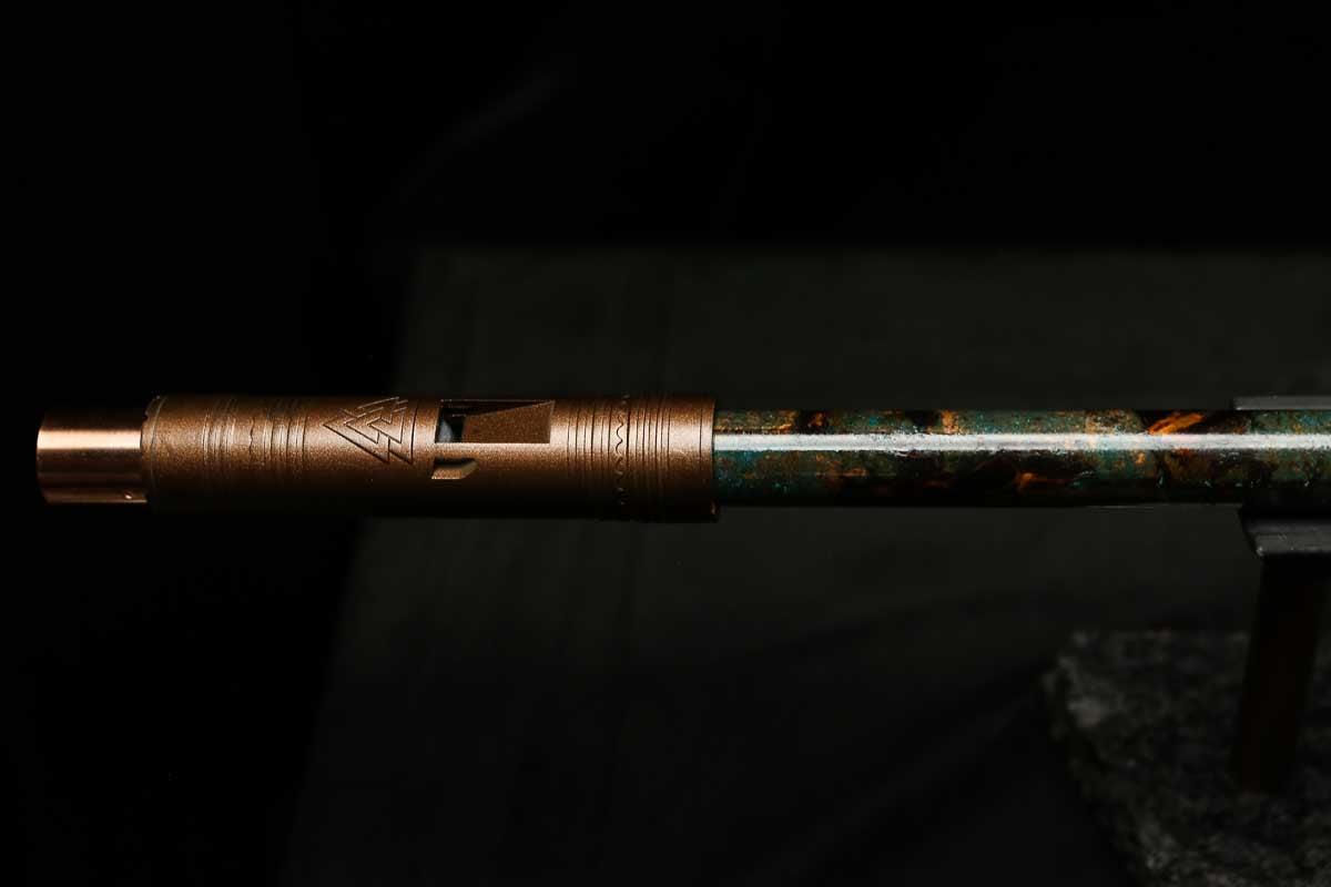 Low C Copper Flute #0138 in Dark Forest Burl