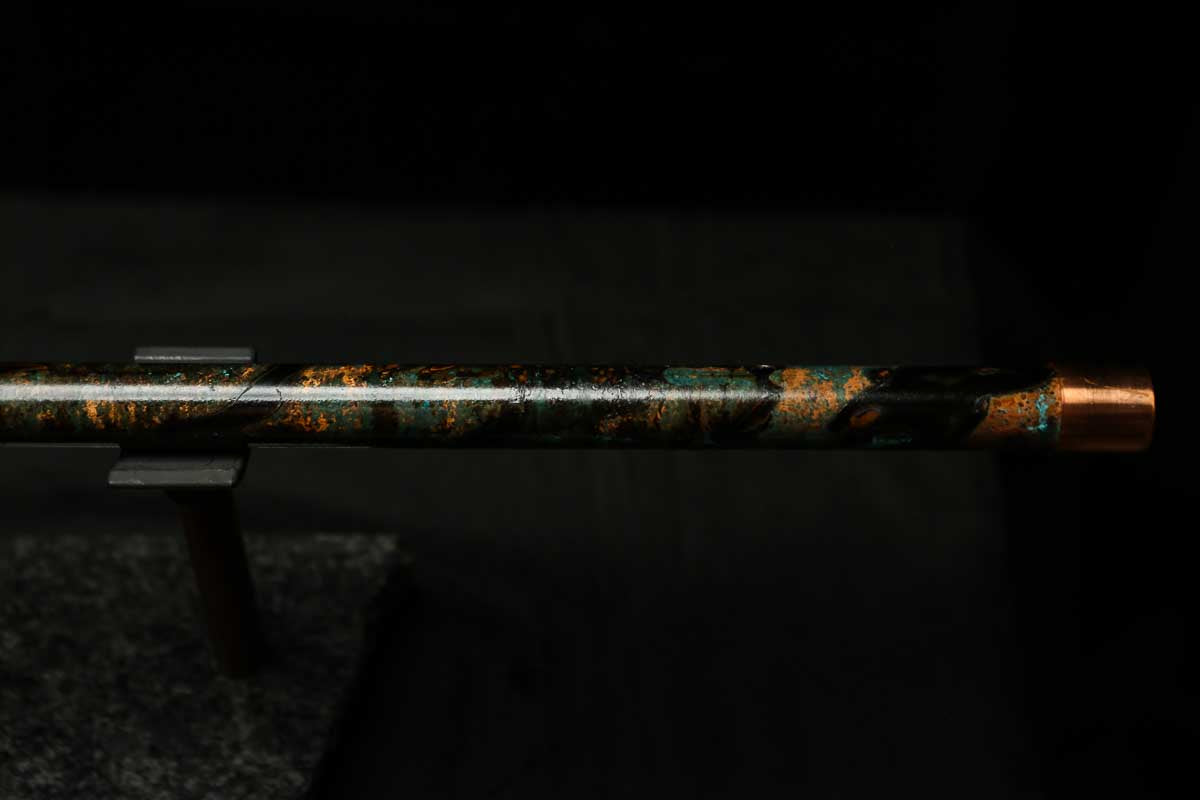 Low C Copper Flute #0138 in Dark Forest Burl