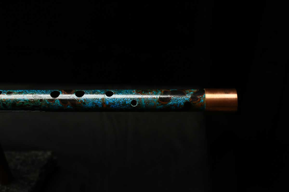 Low C Copper Flute #0136 in Dark Ice Burl