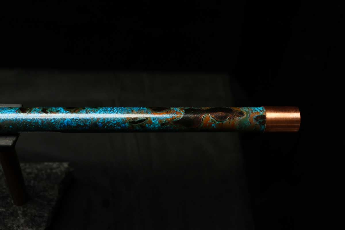 Low C Copper Flute #0136 in Dark Ice Burl