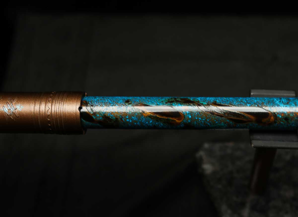 Low C Copper Flute #0136 in Dark Ice Burl