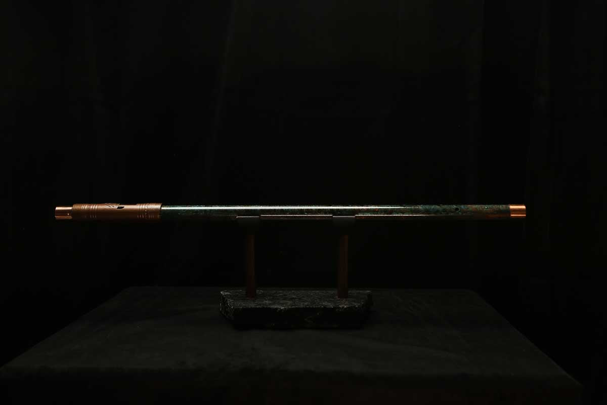 Low C Copper Flute #0135 in Dark Forest Burl