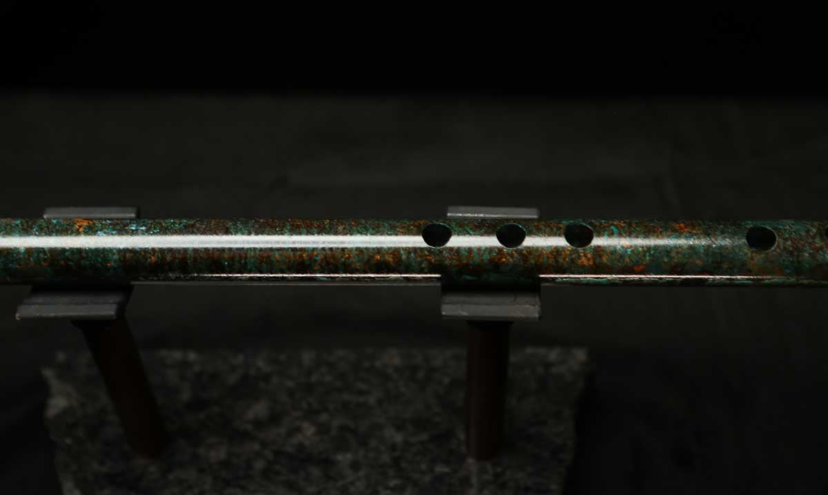 Low C Copper Flute #0135 in Dark Forest Burl