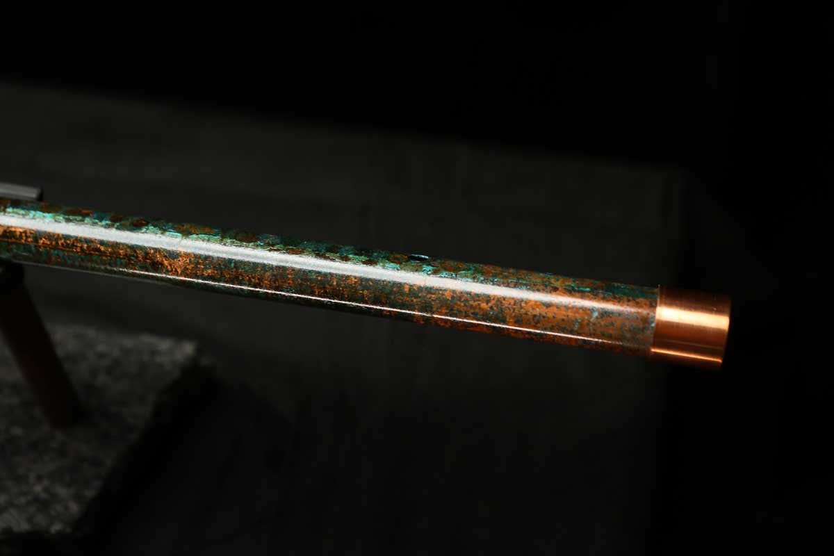 Low C Copper Flute #0135 in Dark Forest Burl