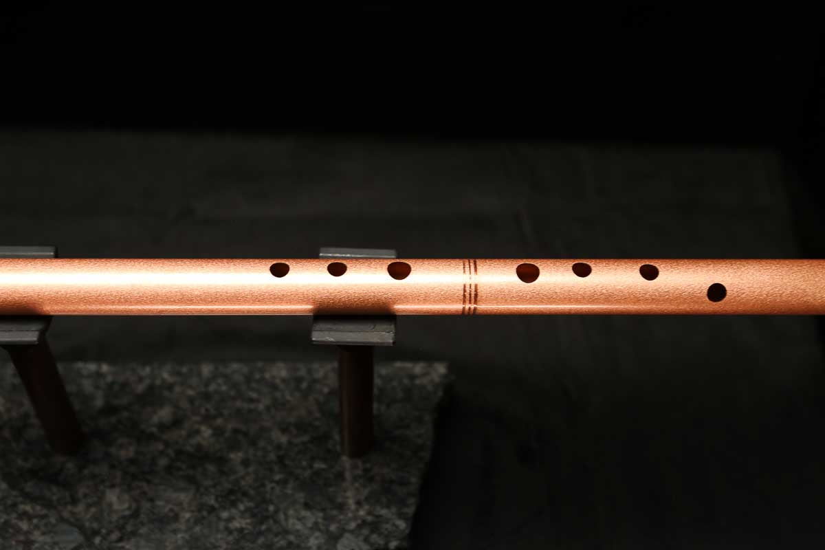 Low D Copper Flute #LDC0054 in Copper Jewel w/very special accents