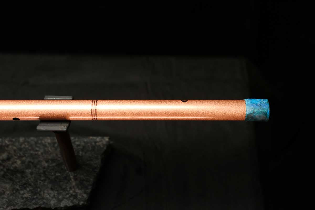 Low D Copper Flute #LDC0054 in Copper Jewel w/very special accents