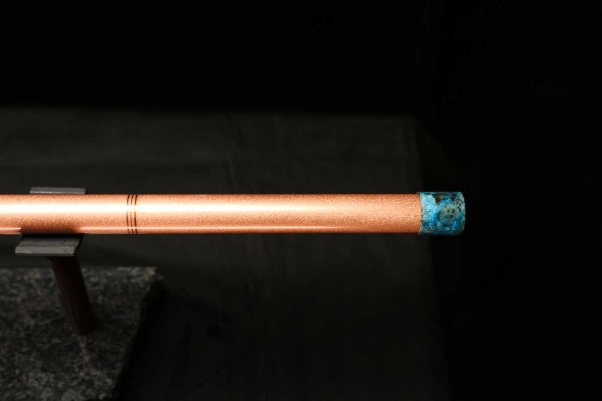 Low D Copper Flute #LDC0054 in Copper Jewel w/very special accents