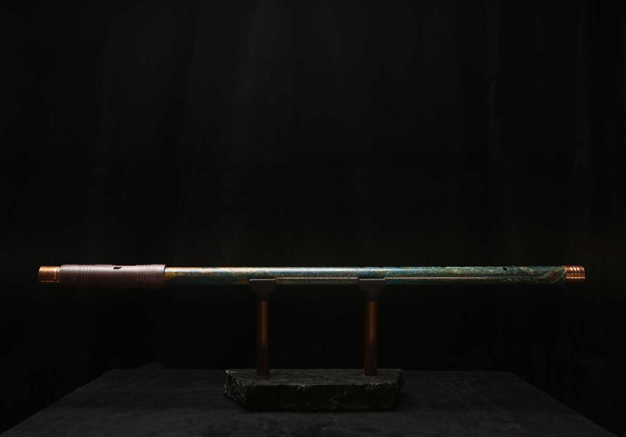 Low C Copper Flute #0147 in Weathered Horizon w/special End-Piece