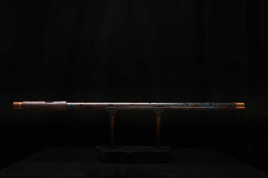 Low C Copper Flute #0130 in Azure Storm