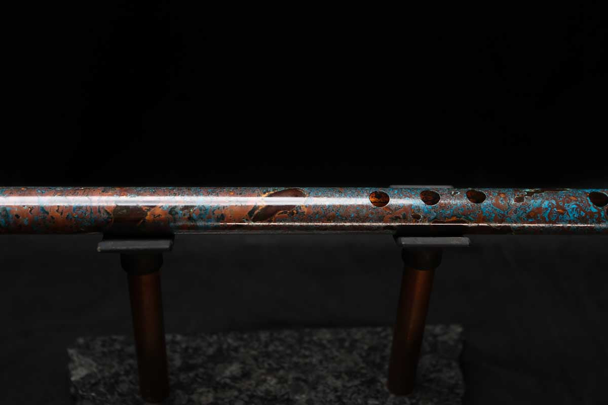 Low C Copper Flute #0130 in Azure Storm