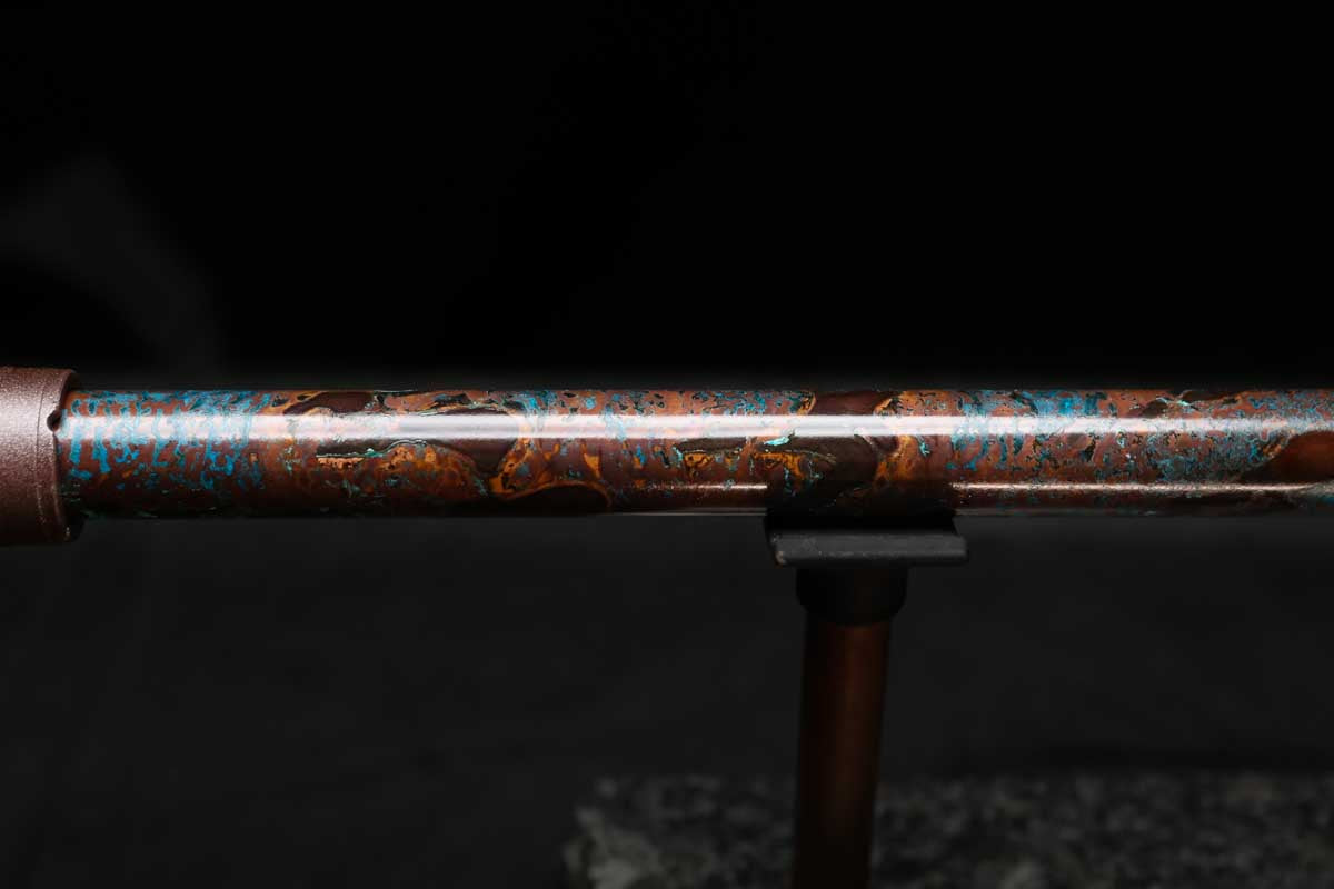 Low C Copper Flute #0130 in Azure Storm