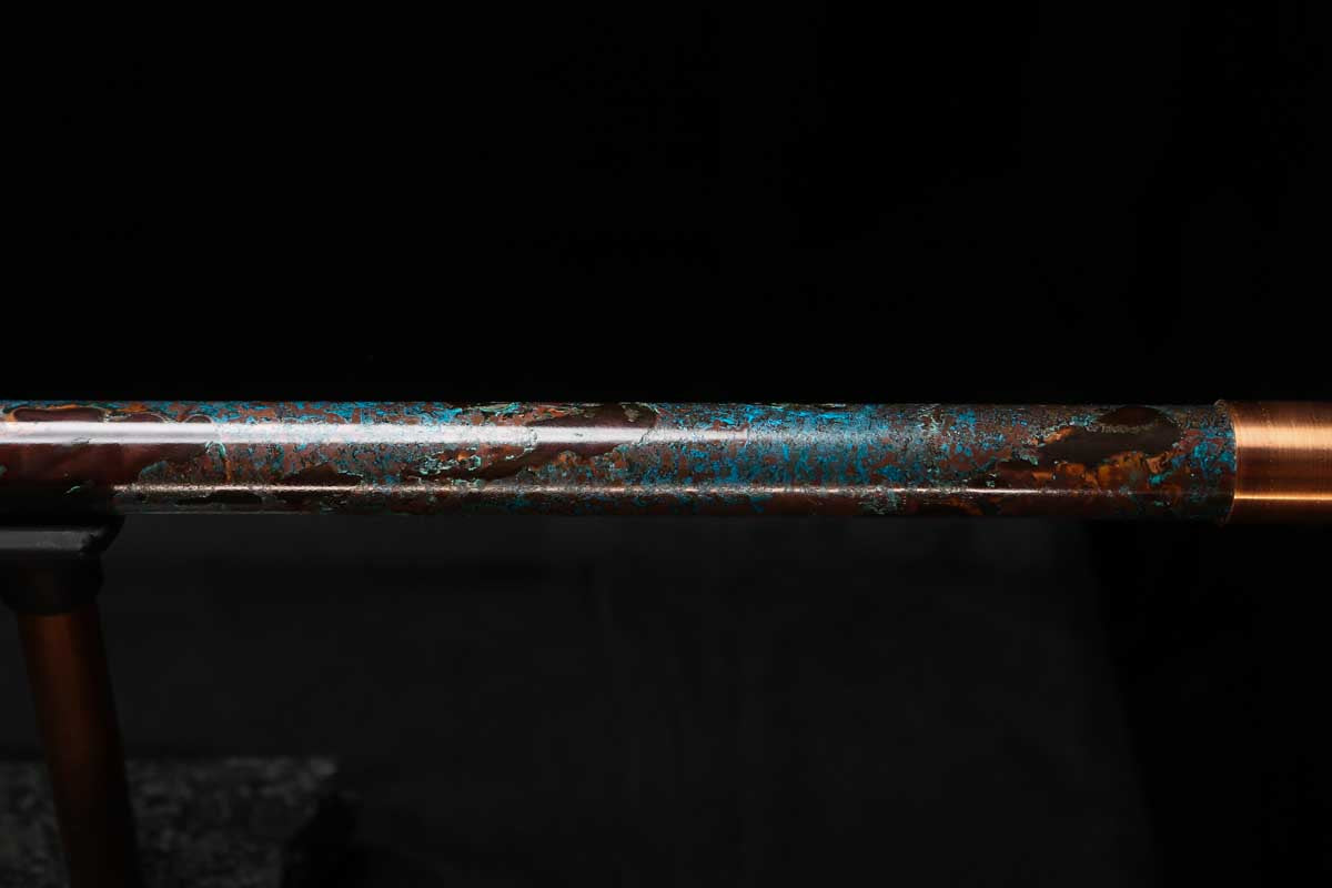 Low C Copper Flute #0130 in Azure Storm