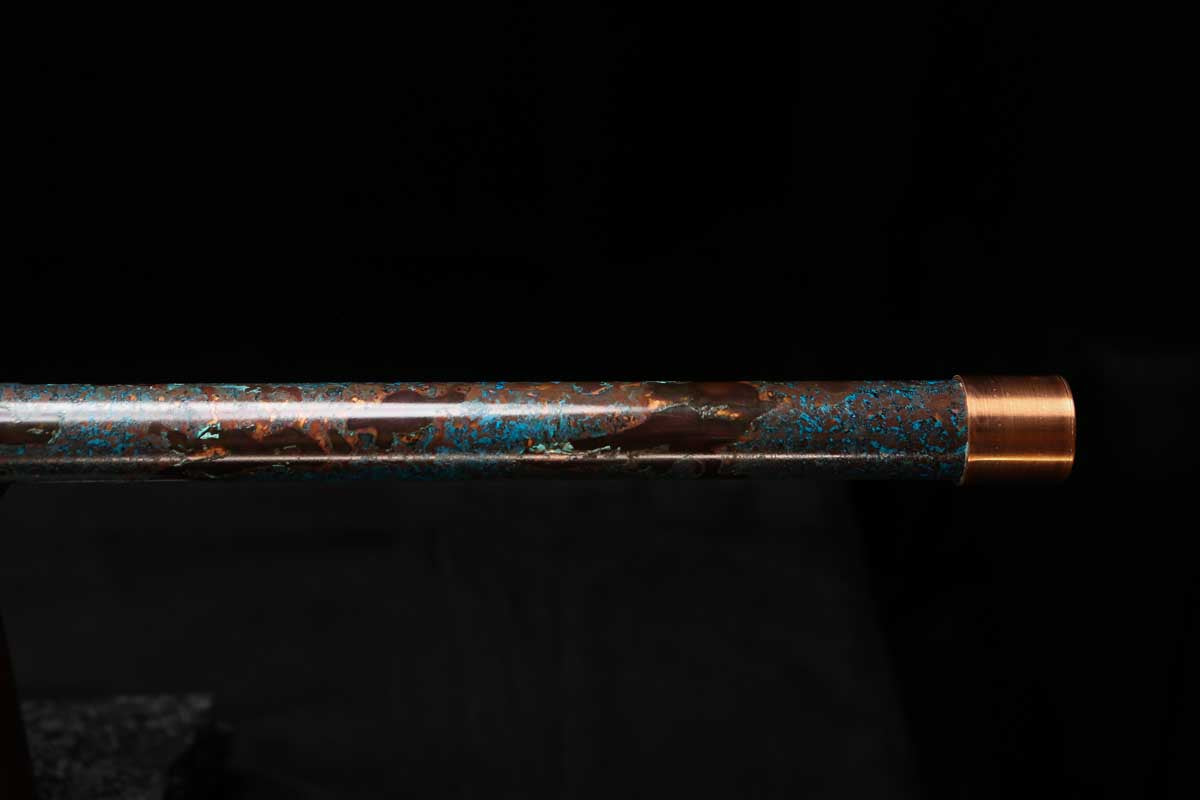 Low C Copper Flute #0130 in Azure Storm