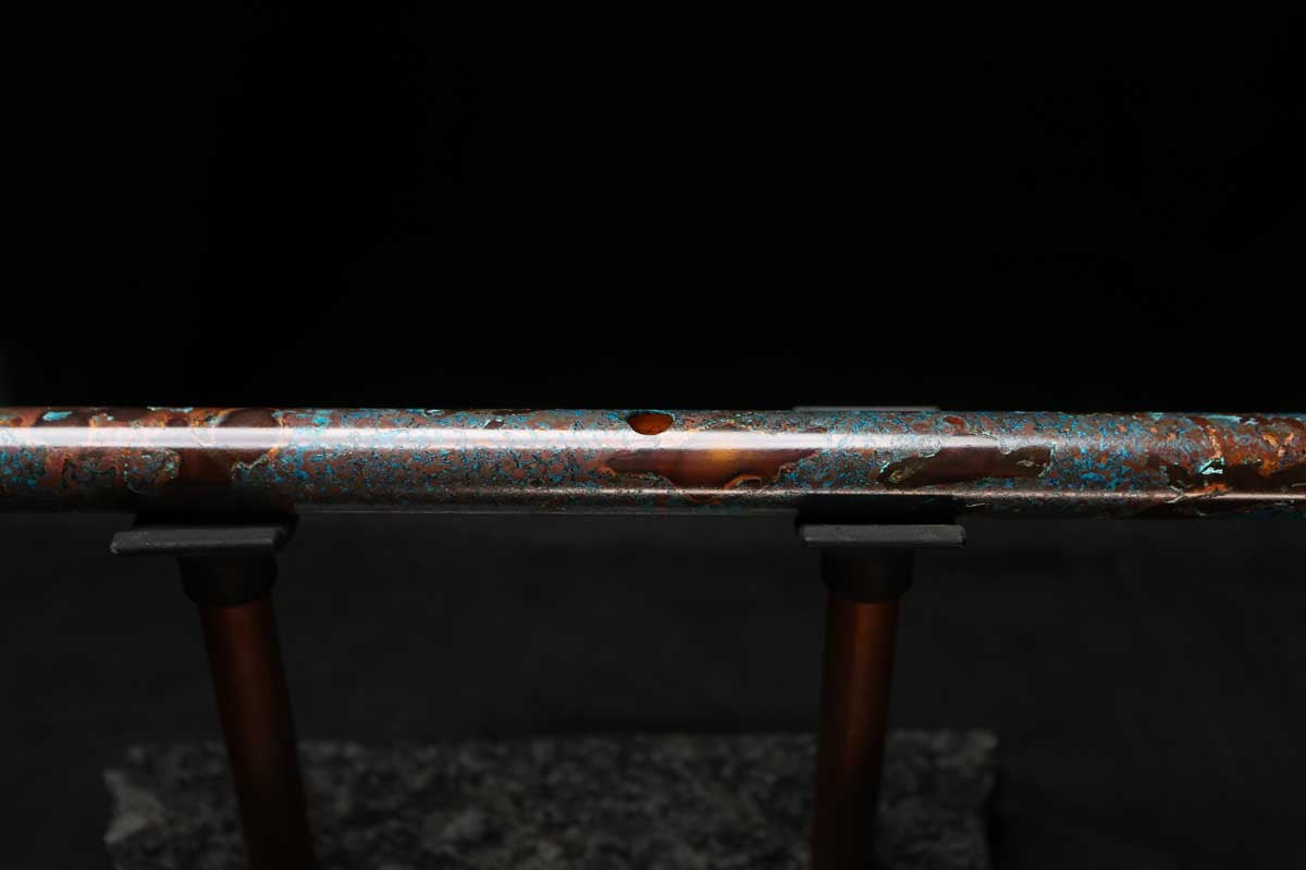 Low C Copper Flute #0130 in Azure Storm