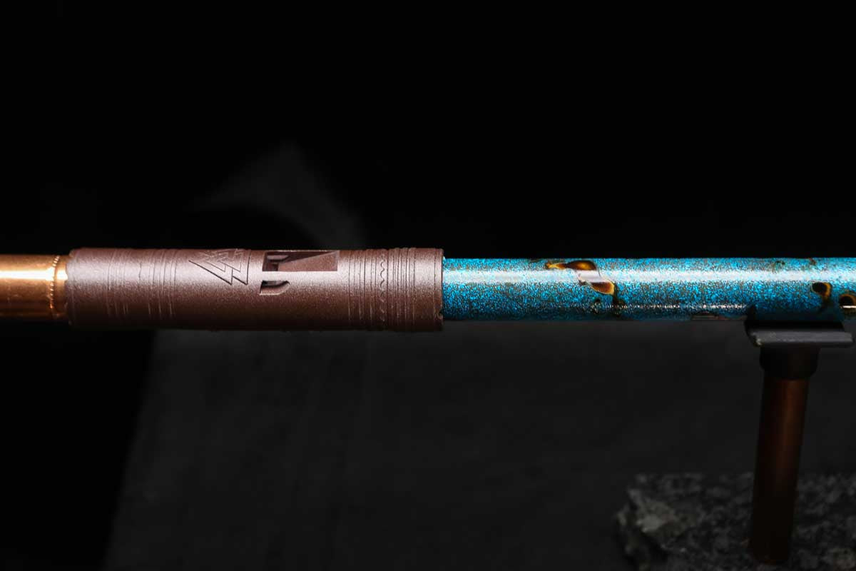 Low C Copper Flute #0139 in Ocean Spiral Burl