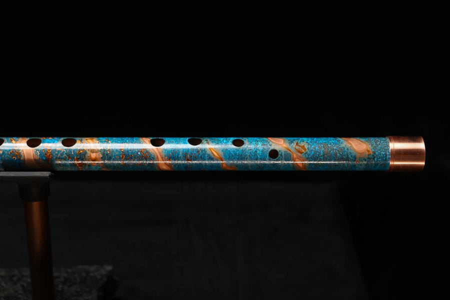 Low C Copper Flute #0145 in Ocean Copper Spiral