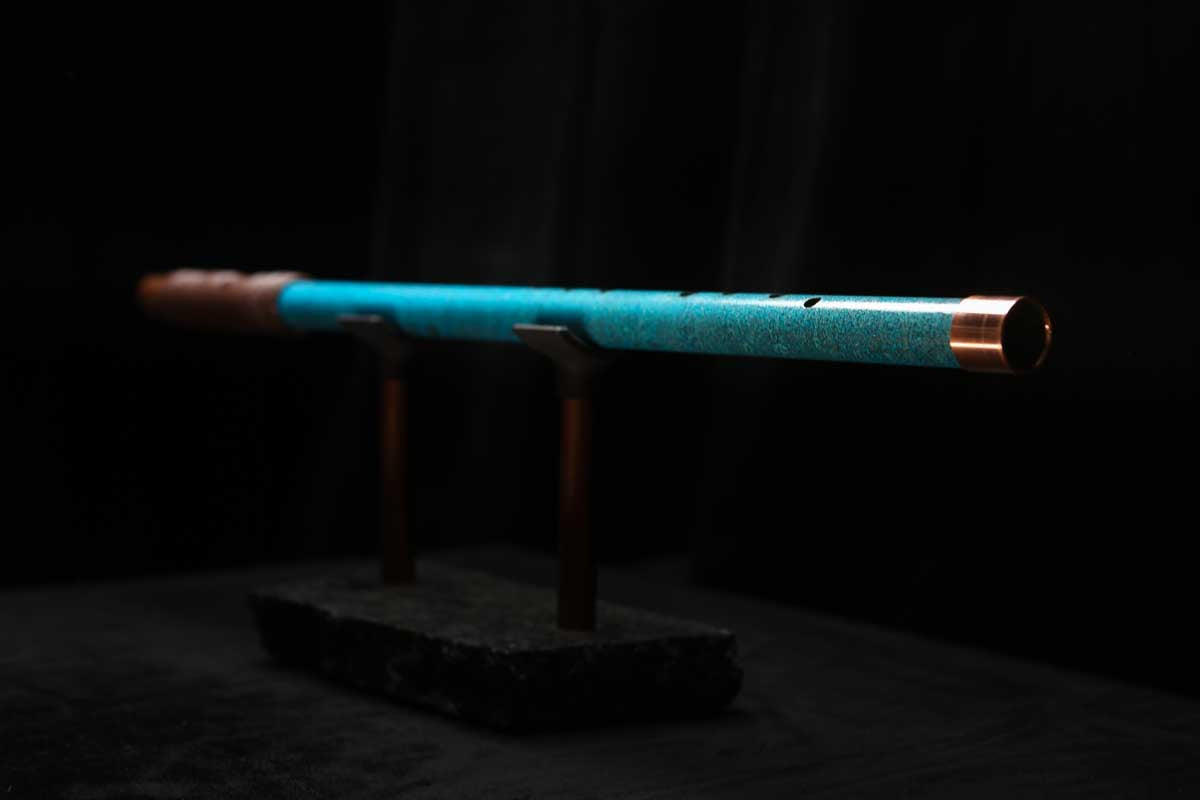 Low D Copper Flute #LDC0058 in Deep Ocean Power