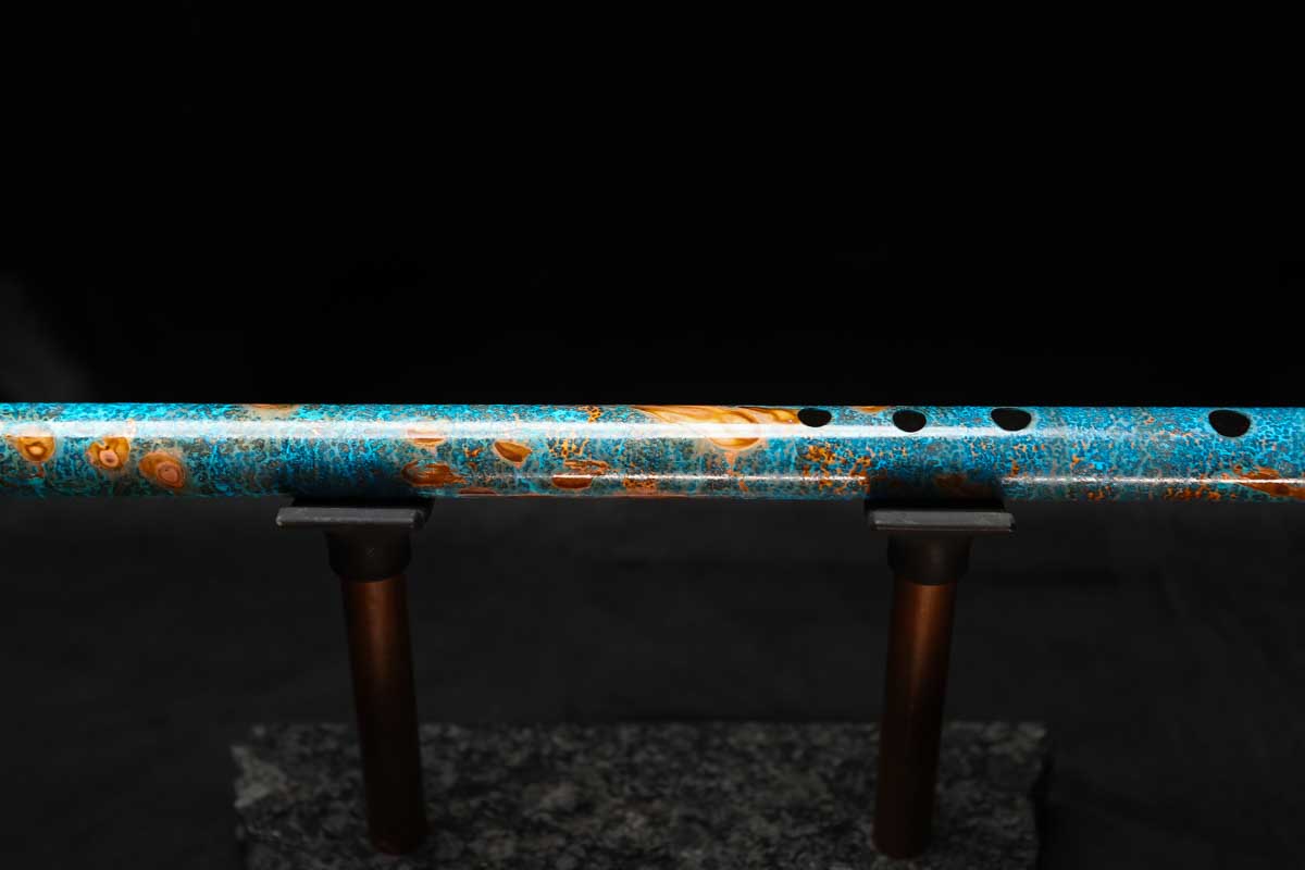 Low D Copper Flute #LDC0060 in Ocean Copper Burl
