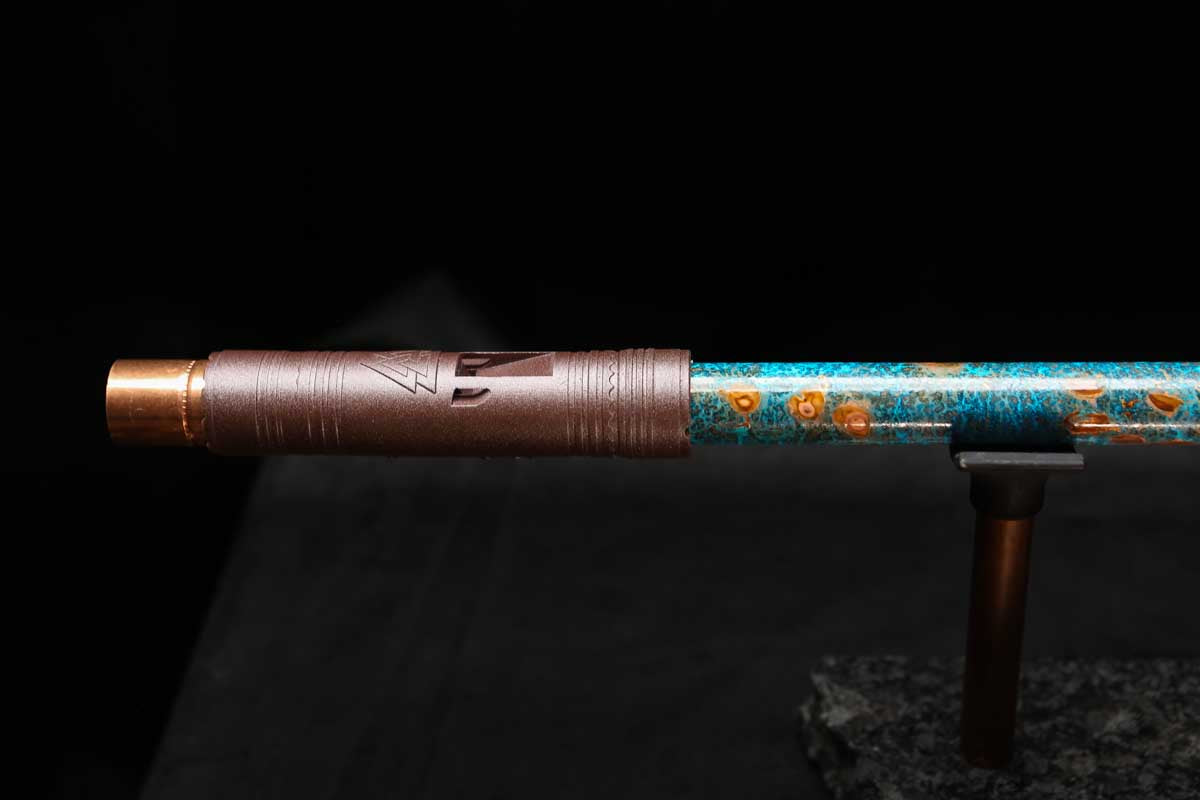 Low D Copper Flute #LDC0060 in Ocean Copper Burl