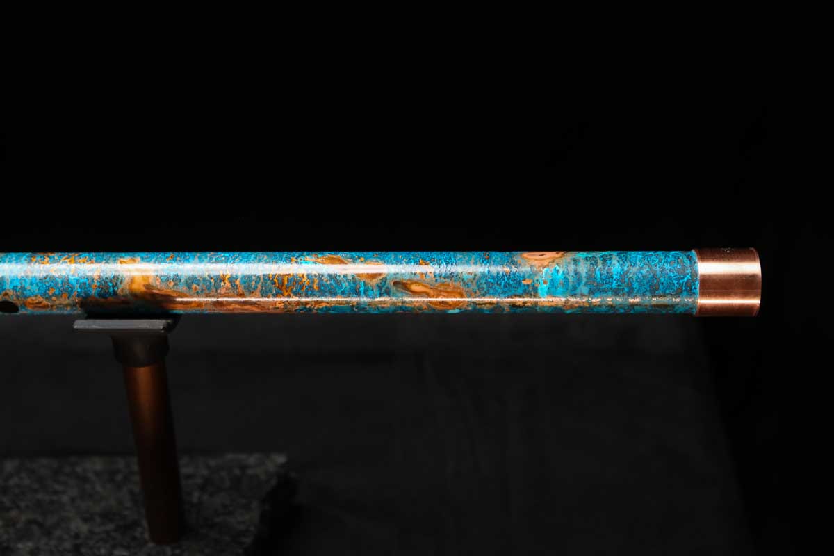 Low D Copper Flute #LDC0060 in Ocean Copper Burl