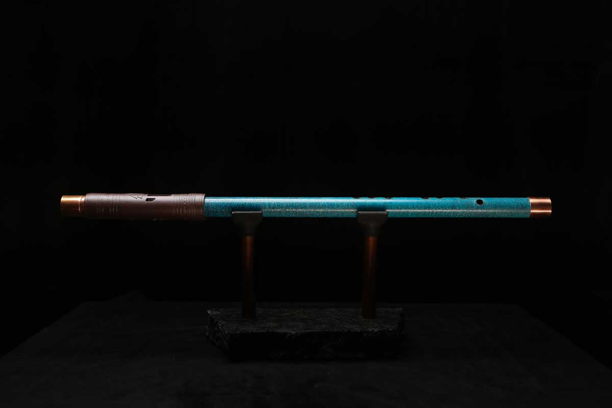 High F (Lullaby) Copper Flute #LE0079 in Deep Ocean Power