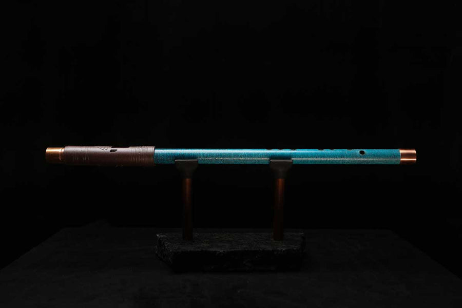 High F (Lullaby) Copper Flute #LE0079 in Deep Ocean Power