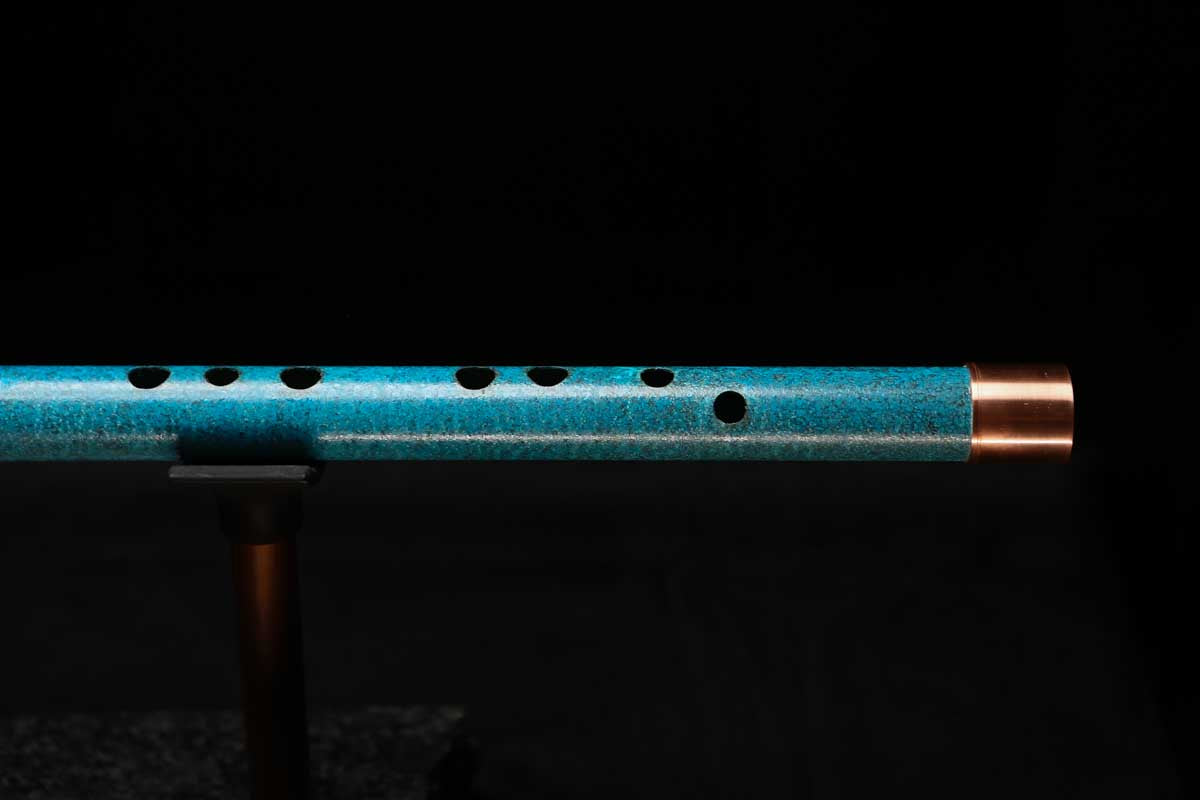 High F (Lullaby) Copper Flute #LE0079 in Deep Ocean Power