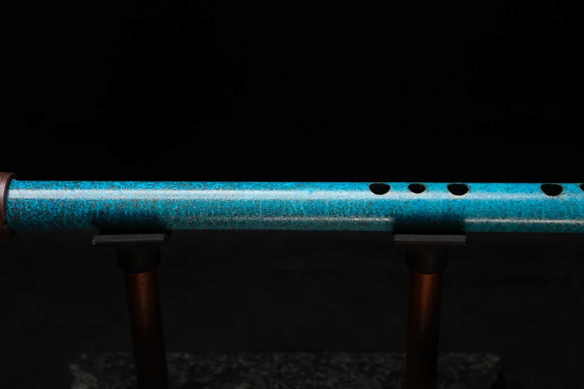 High F (Lullaby) Copper Flute #LE0079 in Deep Ocean Power