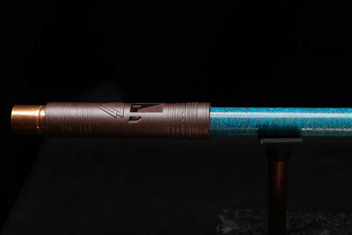 High F (Lullaby) Copper Flute #LE0079 in Deep Ocean Power