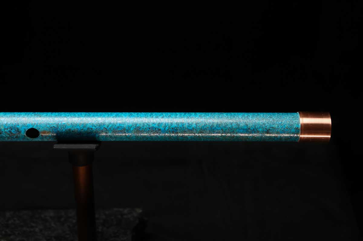 High F (Lullaby) Copper Flute #LE0079 in Deep Ocean Power