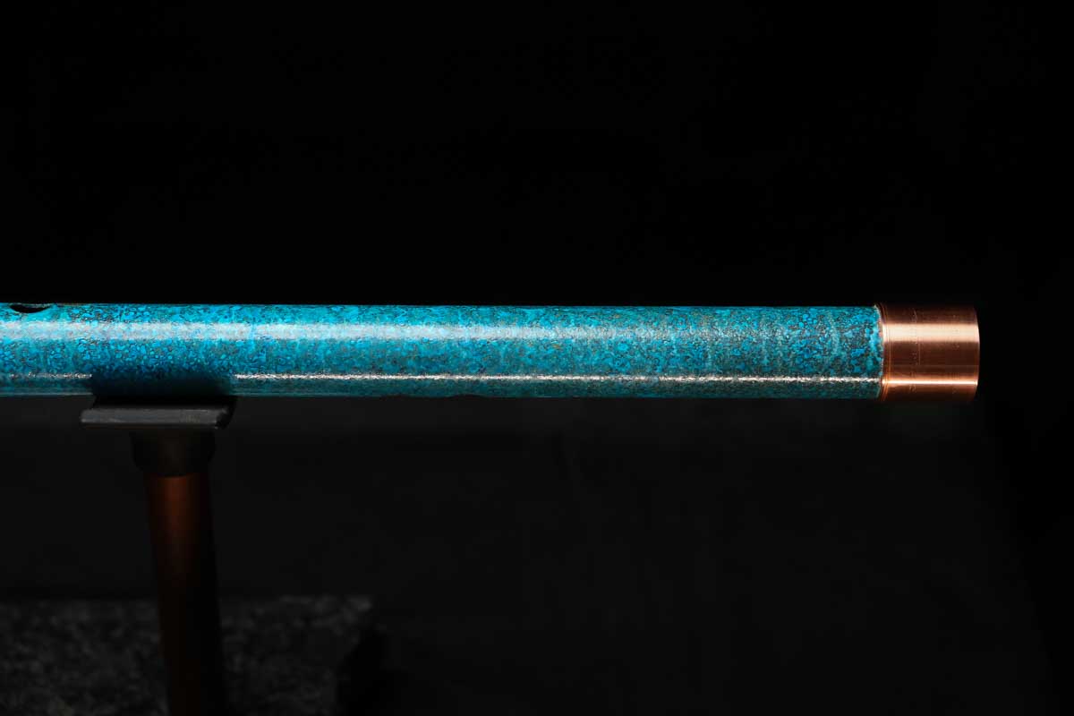 High F (Lullaby) Copper Flute #LE0079 in Deep Ocean Power