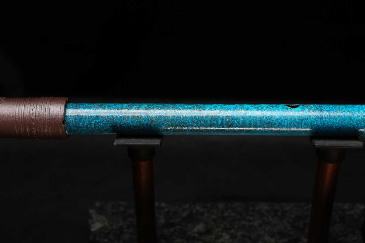 High F (Lullaby) Copper Flute #LE0079 in Deep Ocean Power