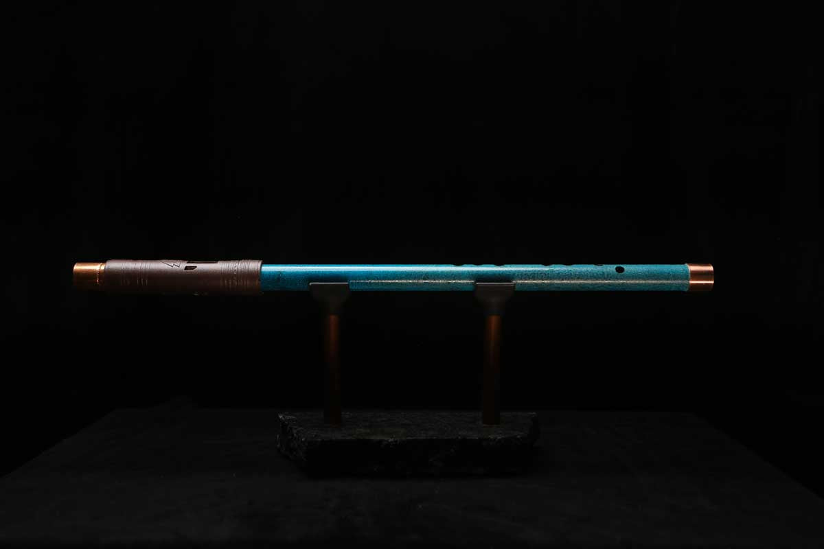 High F (Lullaby) Copper Flute #LE0078 in Deep Ocean Power