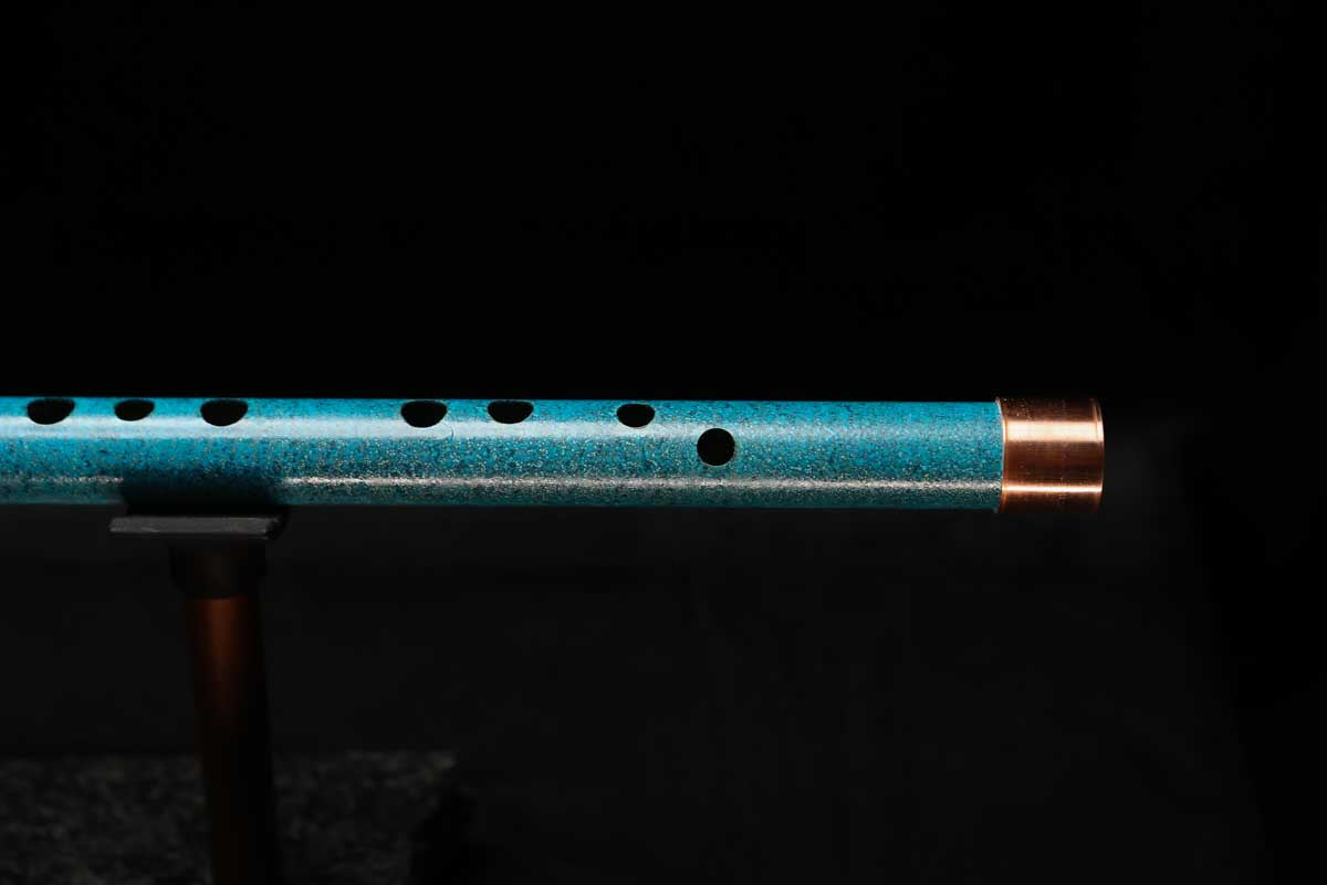 High F (Lullaby) Copper Flute #LE0078 in Deep Ocean Power