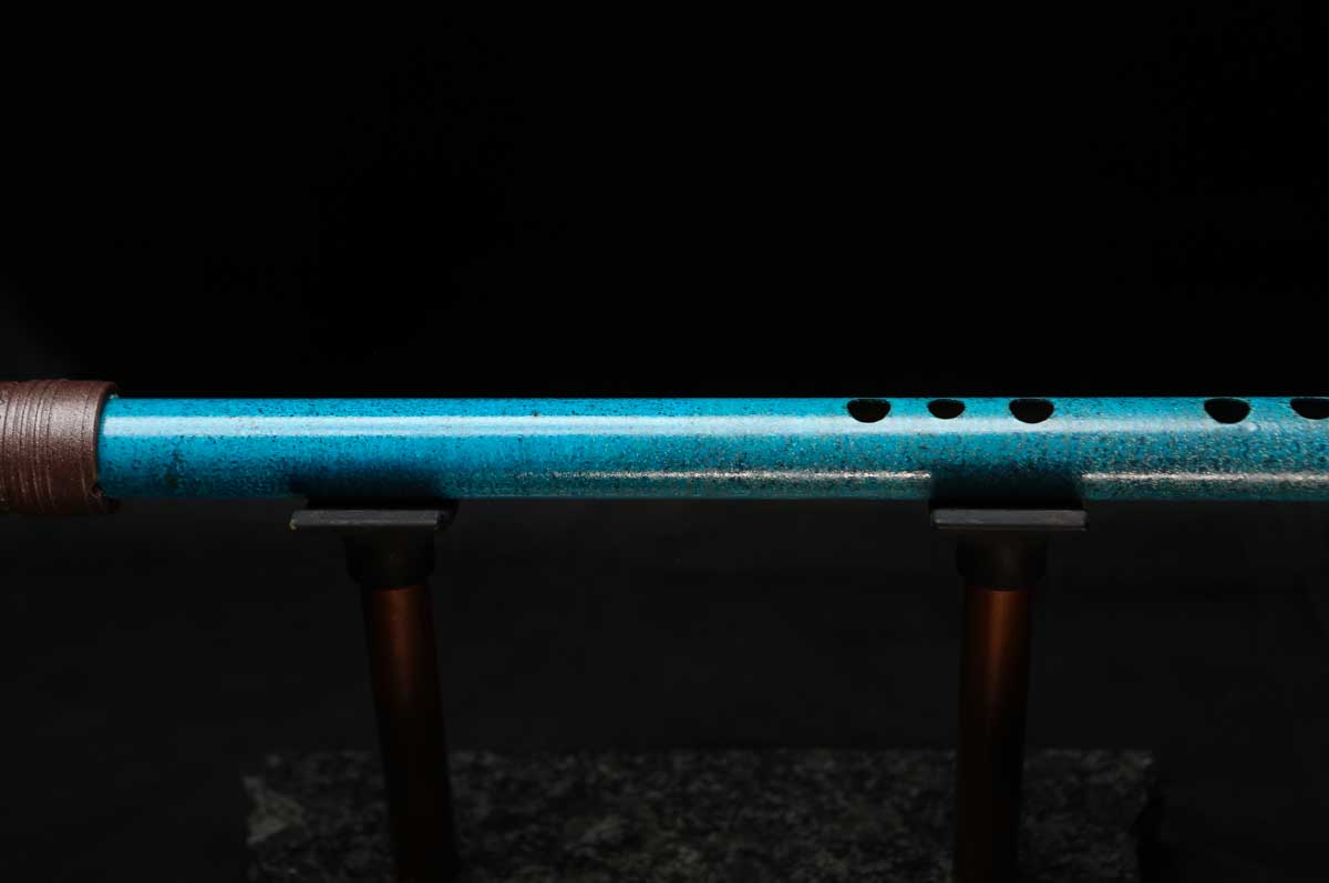 High F (Lullaby) Copper Flute #LE0078 in Deep Ocean Power