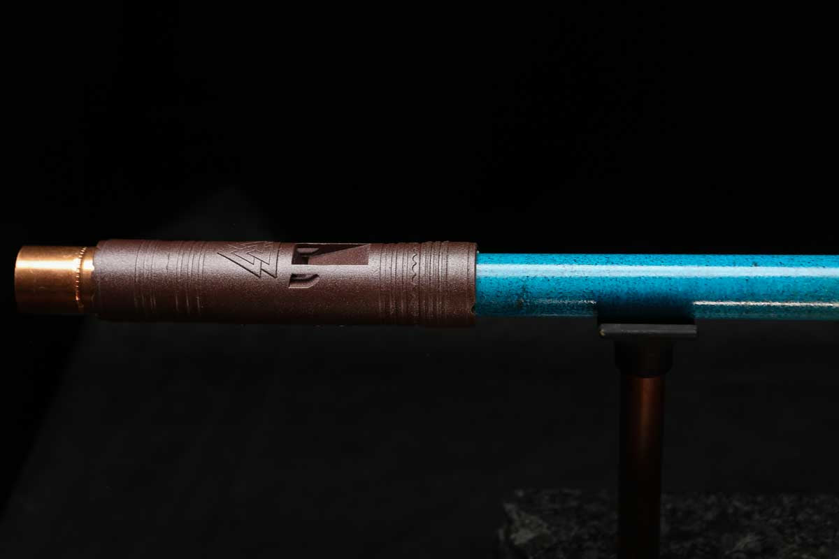 High F (Lullaby) Copper Flute #LE0078 in Deep Ocean Power