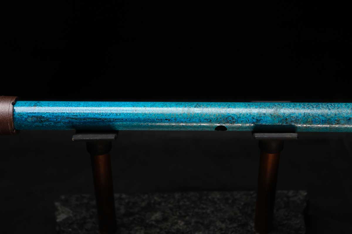 High F (Lullaby) Copper Flute #LE0078 in Deep Ocean Power
