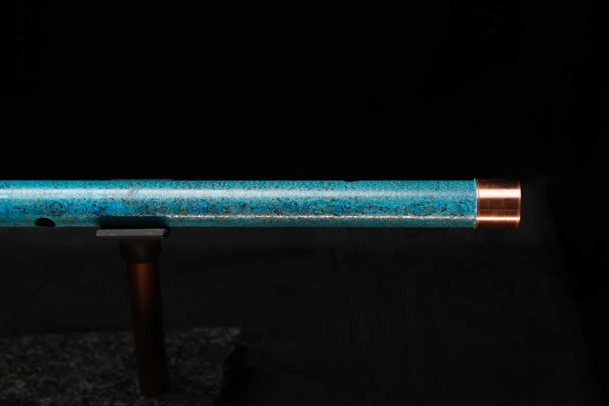 High F (Lullaby) Copper Flute #LE0078 in Deep Ocean Power