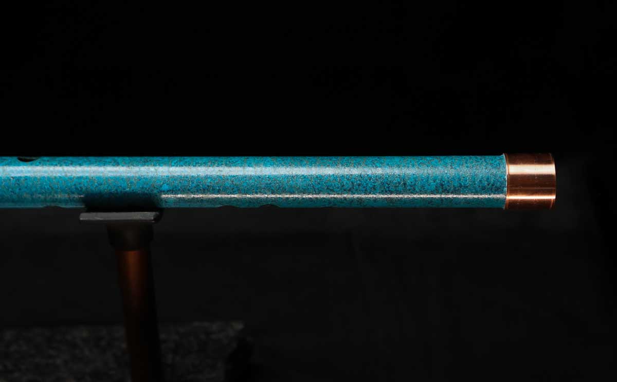 High F (Lullaby) Copper Flute #LE0078 in Deep Ocean Power