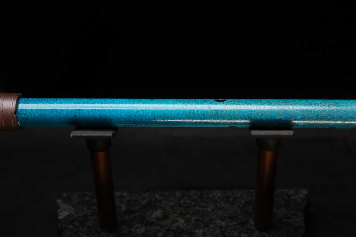 High F (Lullaby) Copper Flute #LE0078 in Deep Ocean Power