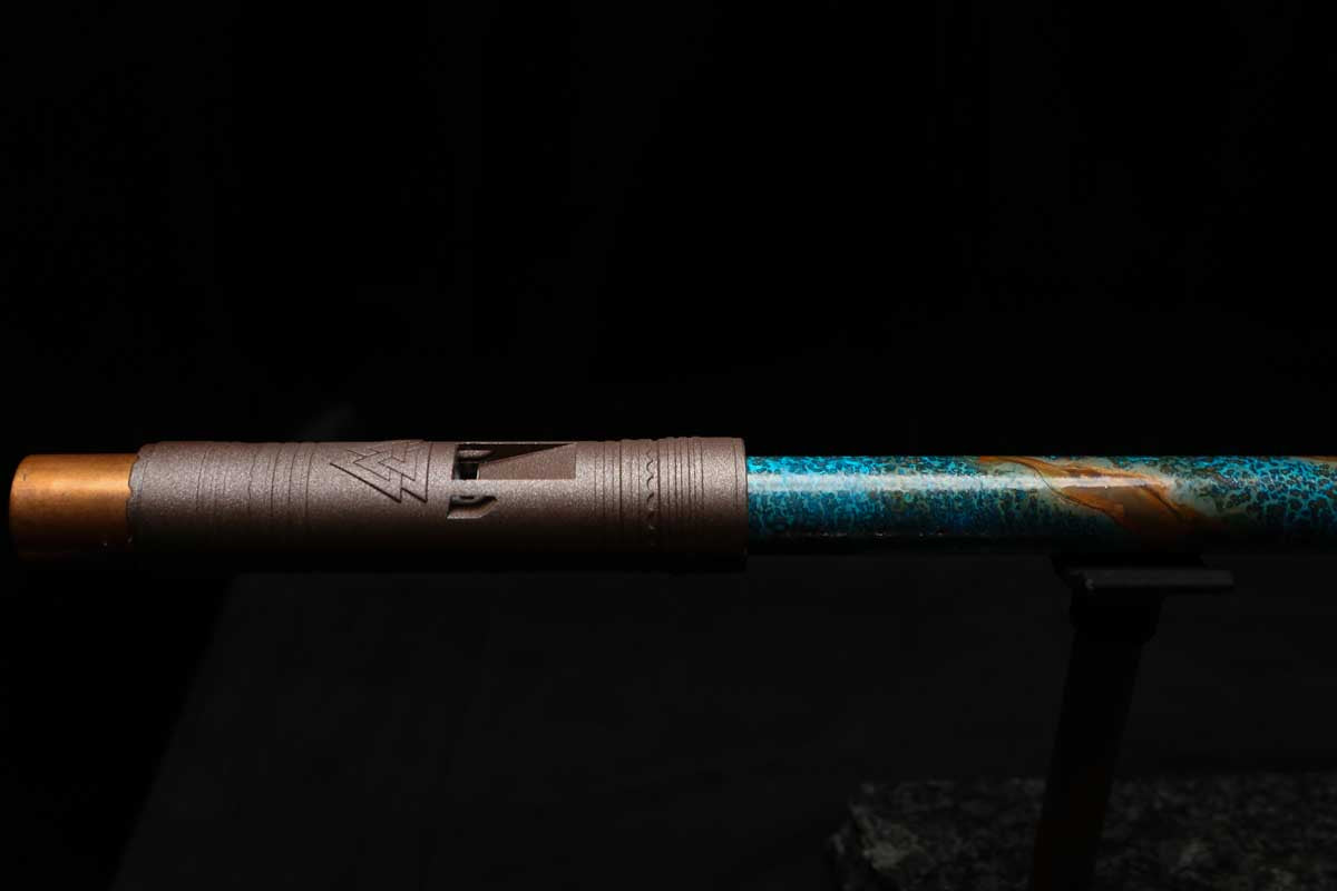 Low D Copper Flute #LDC0062 in Ocean Copper Burl