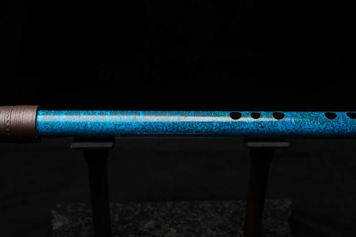 High F (Lullaby) Copper Flute #LE0080 in Deep Ocean Wave