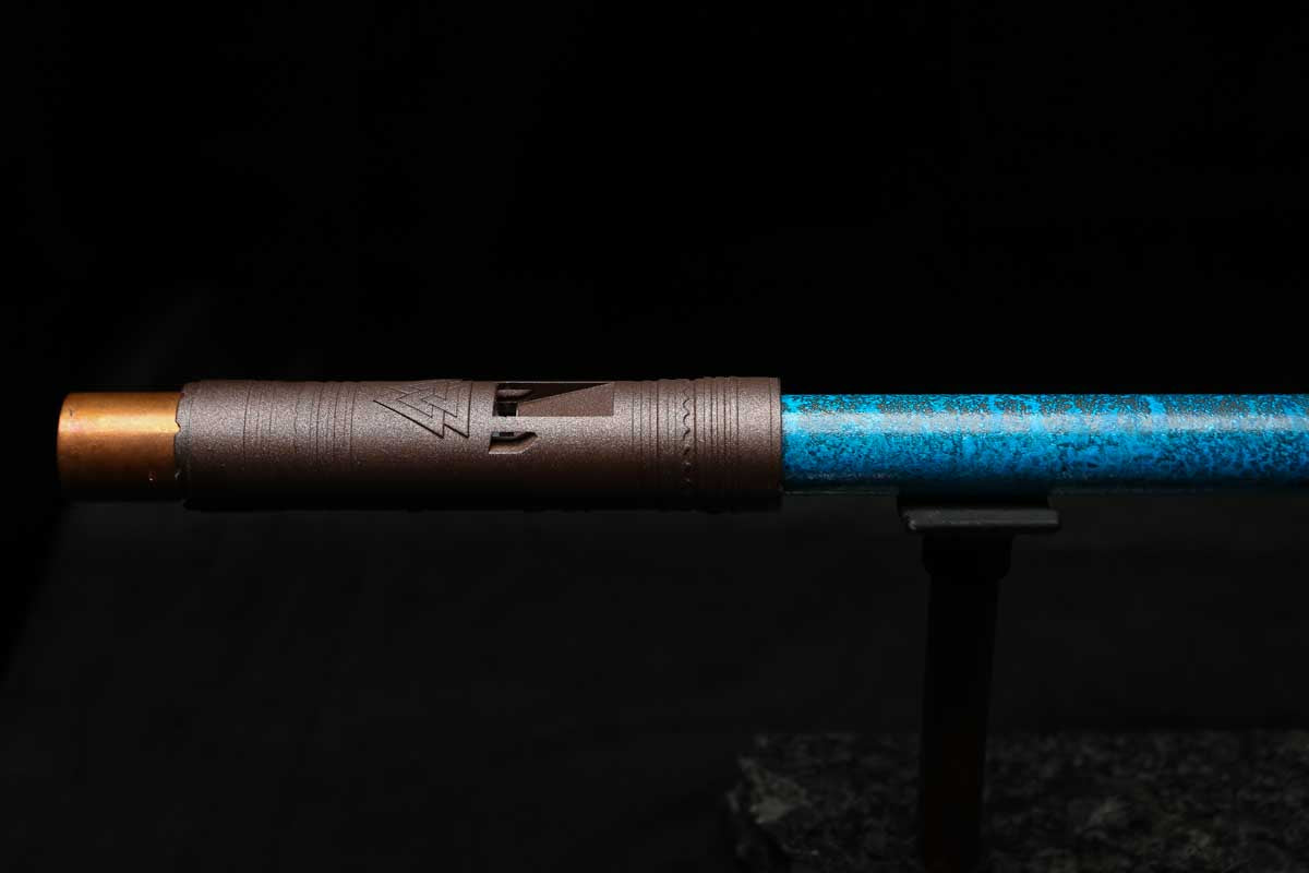 High F (Lullaby) Copper Flute #LE0080 in Deep Ocean Wave