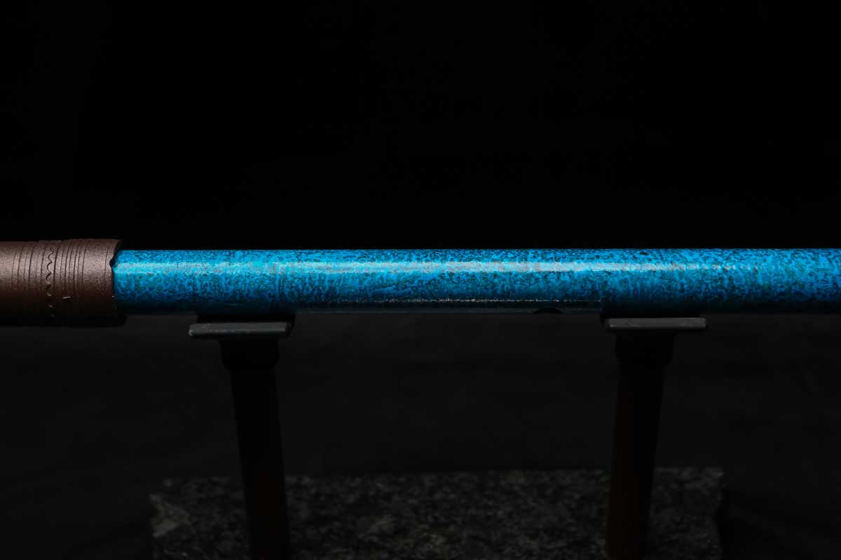 High F (Lullaby) Copper Flute #LE0080 in Deep Ocean Wave